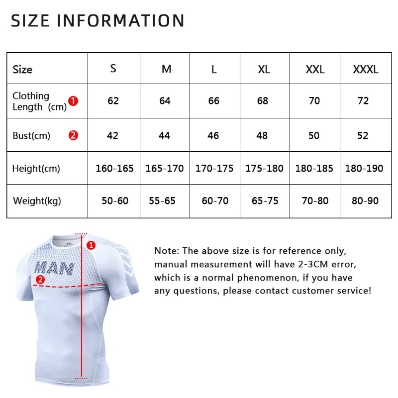 Men Compression T-shirt Male Sporting Skinny Tee Shirt Homme Gyms Running Tight Sweatshirts Fitness Sports Rashguard Plus Size