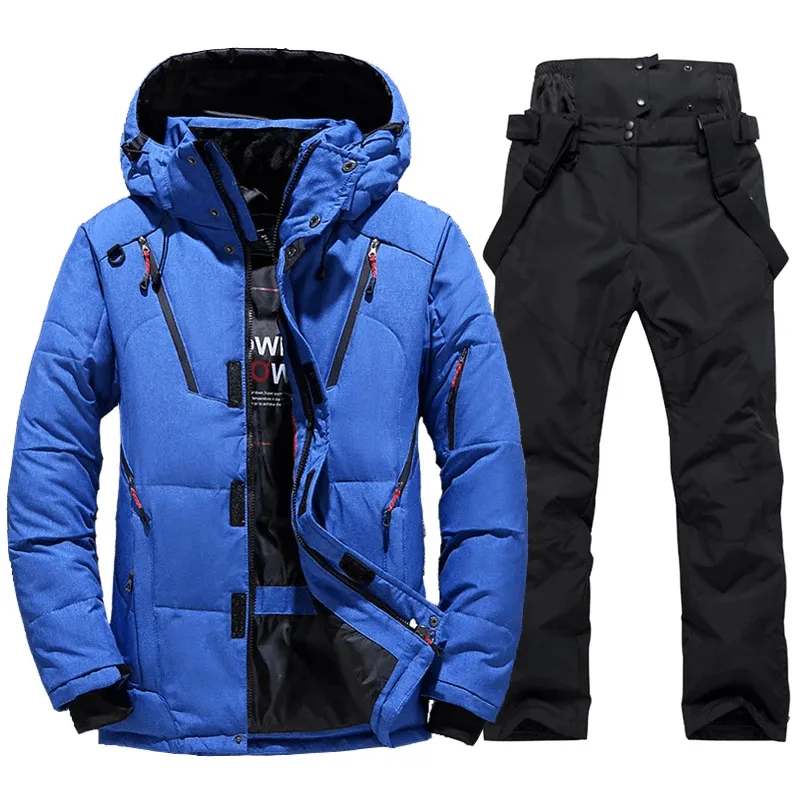 Men's Windproof Ski Suit with Hooded Jacket - SF2045