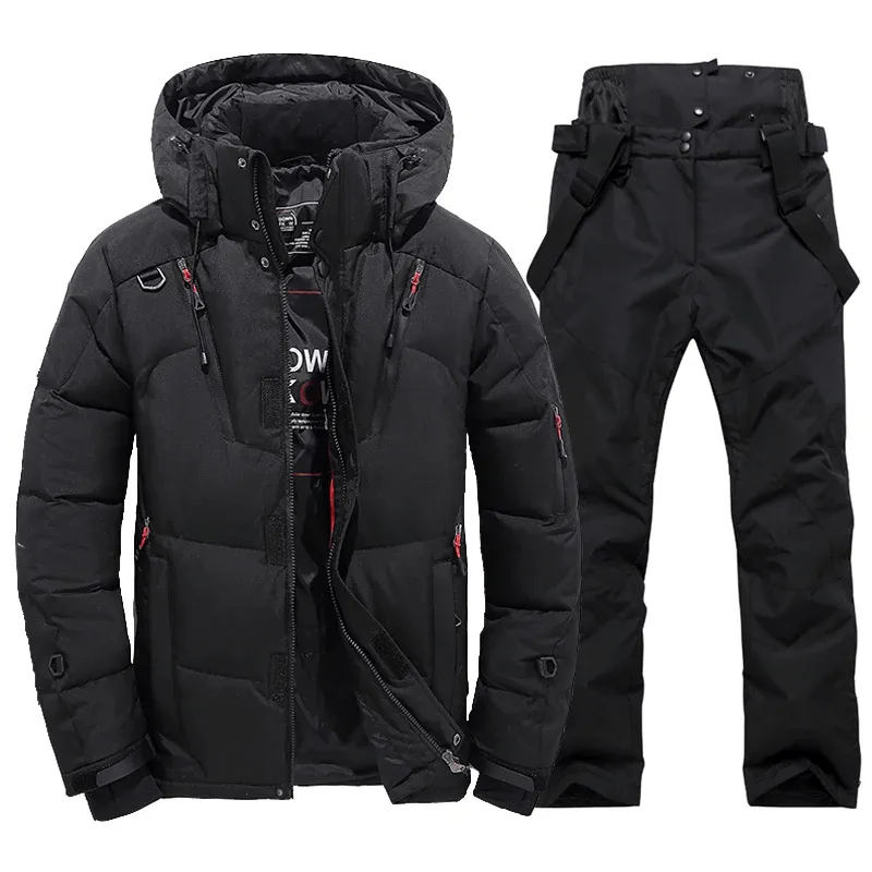 Men's Windproof Ski Suit with Hooded Jacket - SF2045