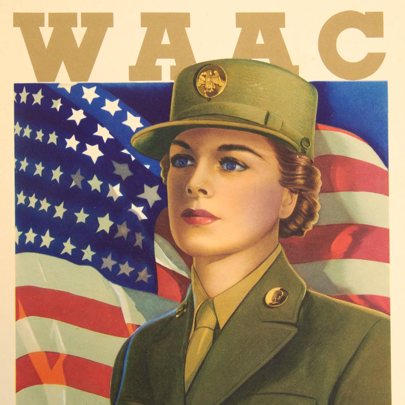 Original U.S. WWII Women’s Army Auxiliary Corps W.A.A.C. “Proud Family” Poster - 12 ½” x 9”