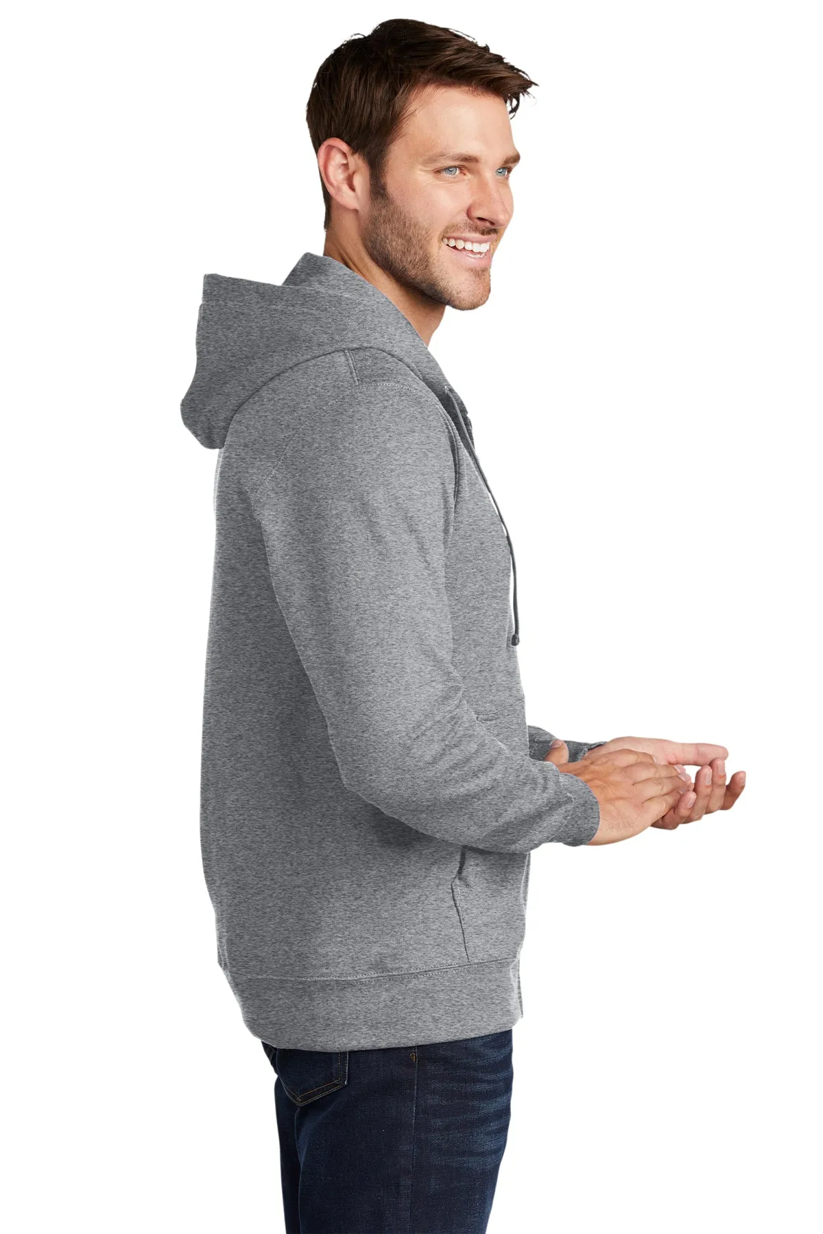 Port & Company Fan Favorite Fleece Custom Zip Hoodies, Athletic Heather