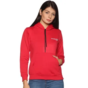 Prokick Sports Women Hooded Sweat Shirt , Red