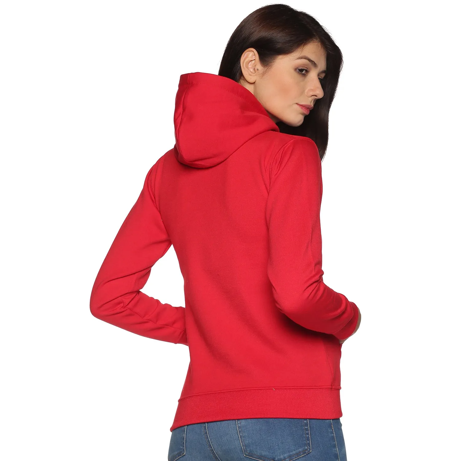 Prokick Sports Women Hooded Sweat Shirt , Red