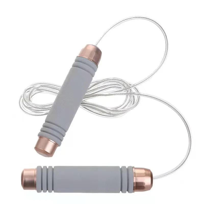 Removable weight-bearing gold-plated steel wire skipping rope for men and women fitness sports primary and secondary school students high school entrance examination training skipping rope .