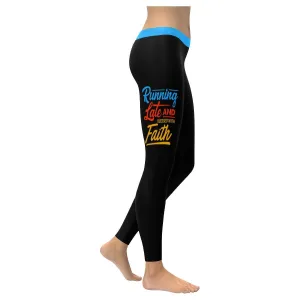 Running Late & Blessed With Faith Soft Leggings For Women Christian - Christian Leggings For Women