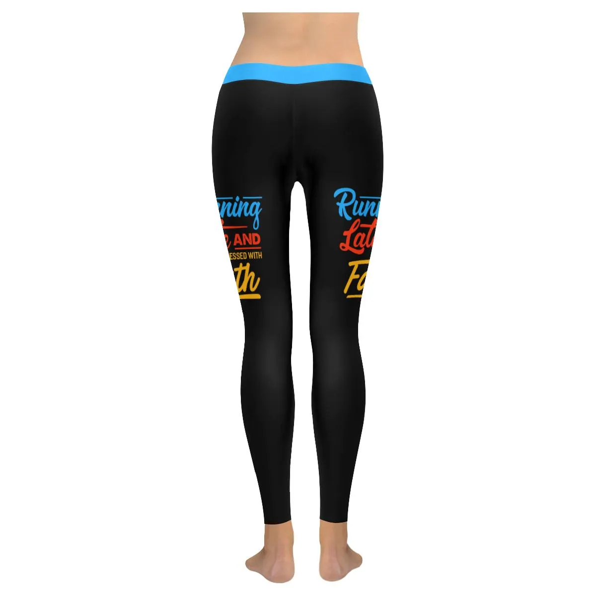 Running Late & Blessed With Faith Soft Leggings For Women Christian - Christian Leggings For Women