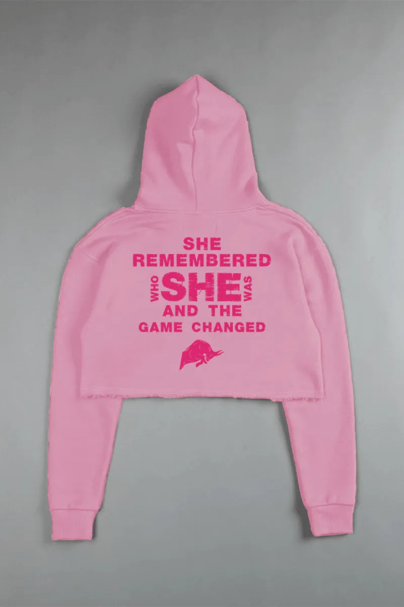 She Remembered Who She Was (CROPPED) HOODIE