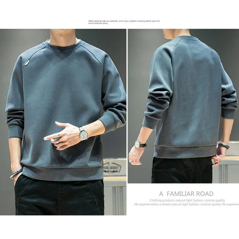 Solid Simplicity Thickened Sweatshirt