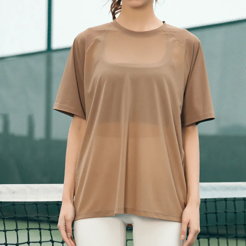 Sports Breathable Mesh Loose T-shirt / Quick Dry Sportswear - SF1386