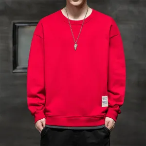 Sports Round Neck Casual Pullover Plus Sweatshirt