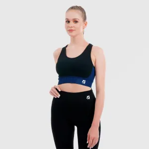 Striped Seamless Bra (Black-Blue)