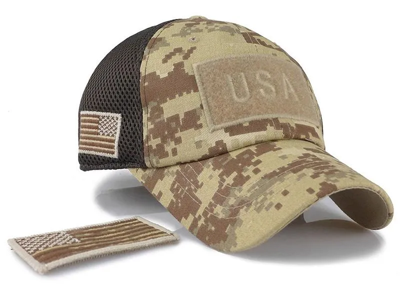 Tactical Camouflage Baseball Caps Men Summer Mesh Military Army Caps