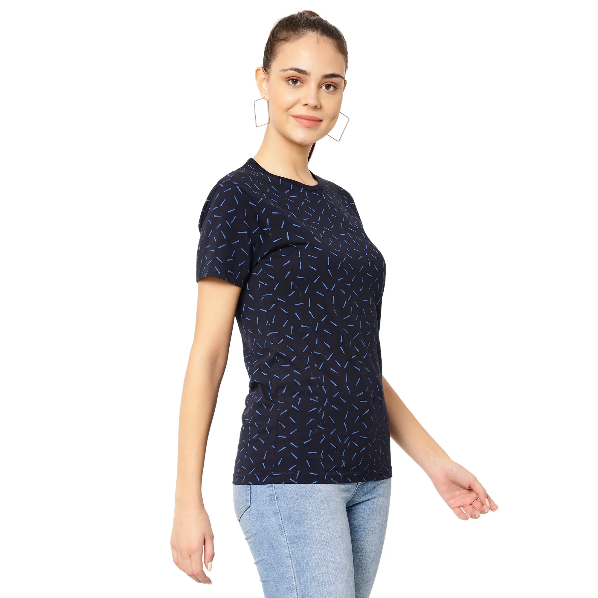 Vimal Jonney Blue Color T-shirt For Women