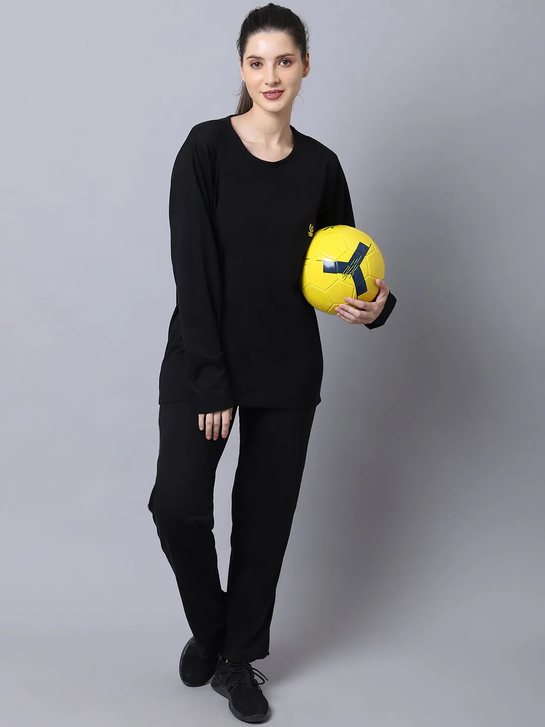 Vimal Jonney Cotton Black Tracksuit for Women