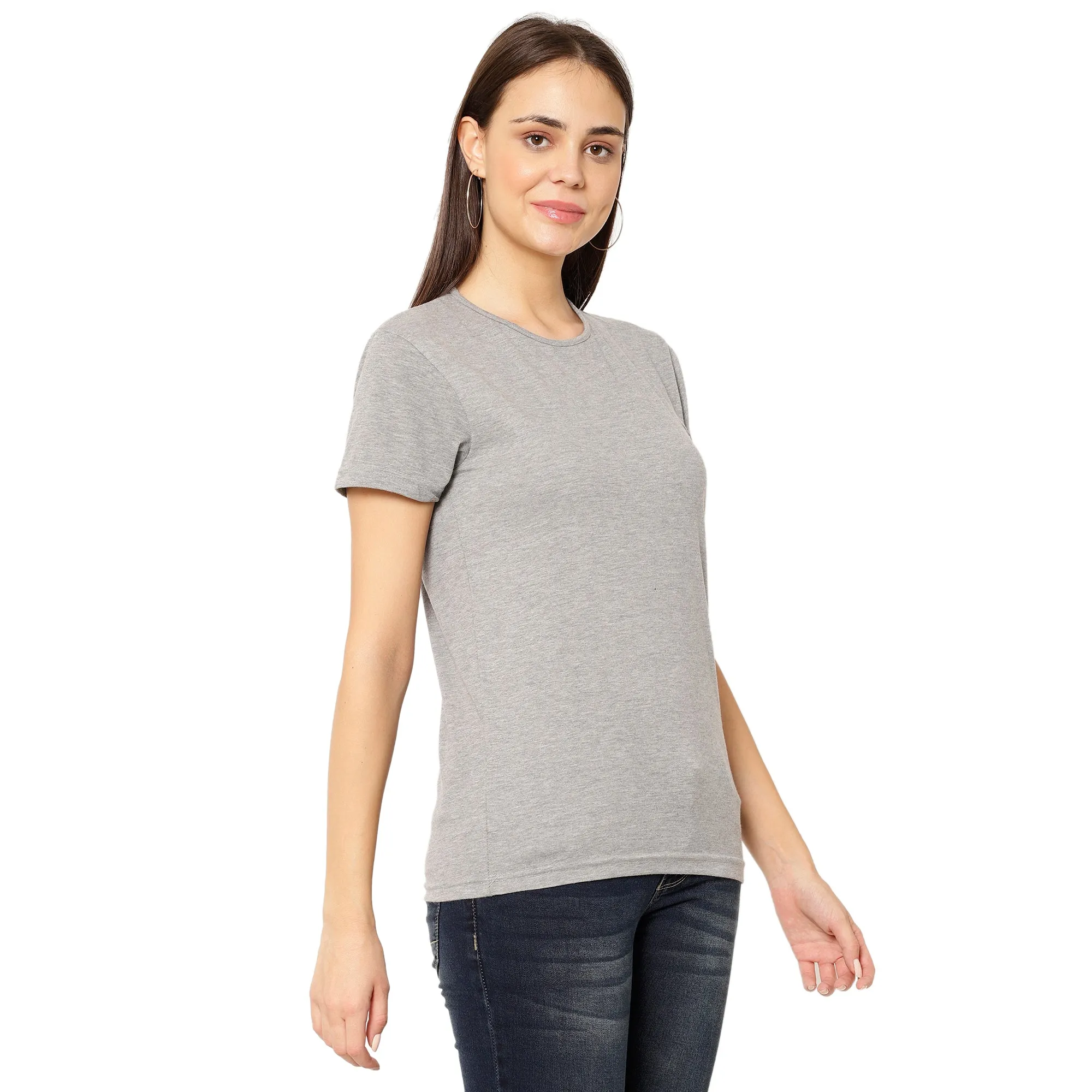 Vimal Jonney Silver Color T-shirt For Women