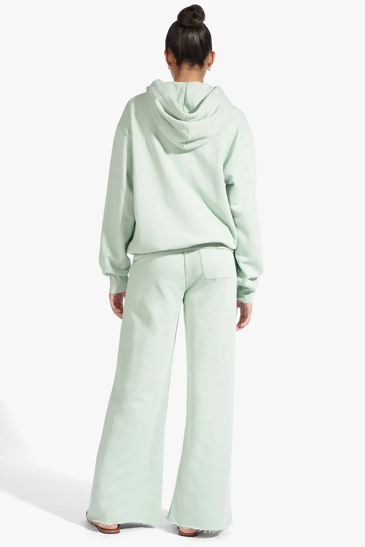 WIDE LEG SWEATPANTS | SAGE