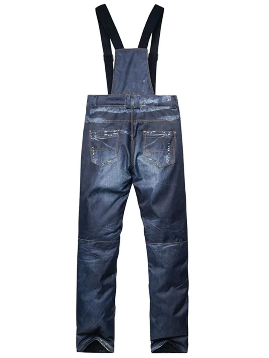 Women Denim Ski Bib Pants