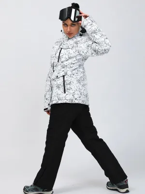 Women Hooded Ski Jacket & Bib Pants