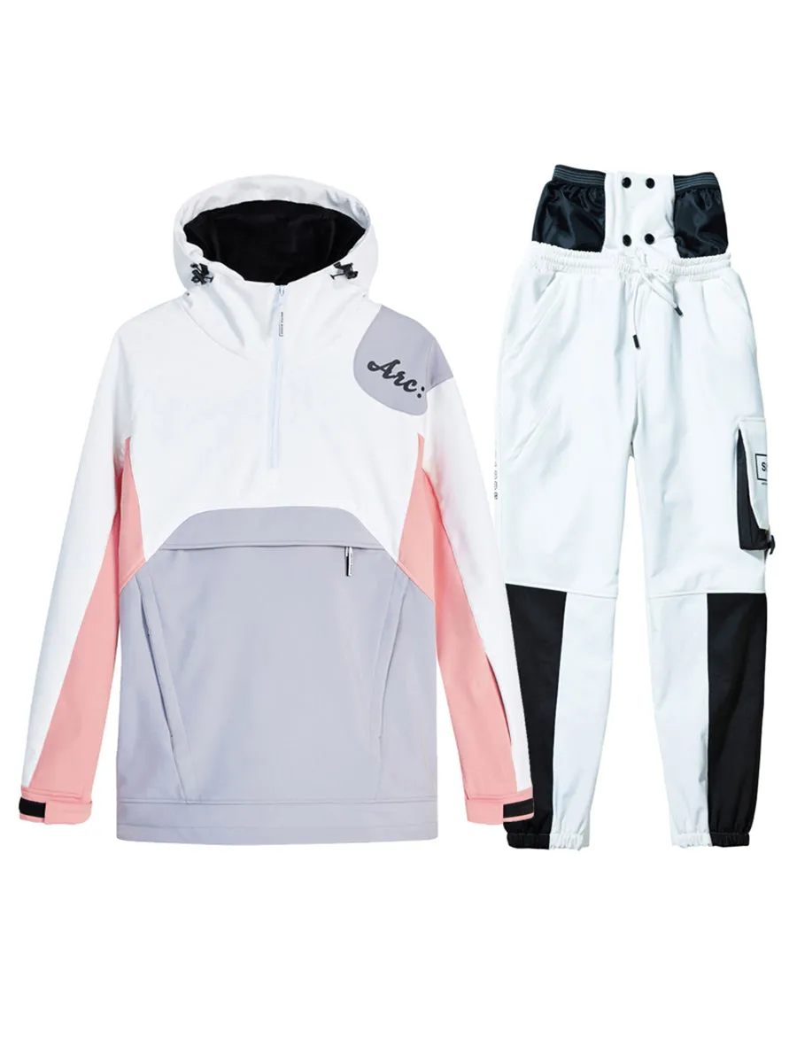 Women Insulated Anorak Jacket & Cargo Joggers Ski Suit