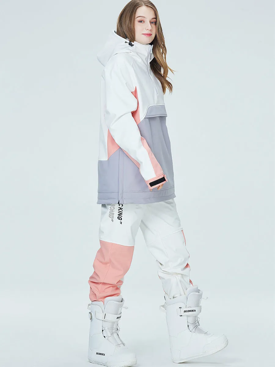 Women Insulated Anorak Jacket & Cargo Joggers Ski Suit