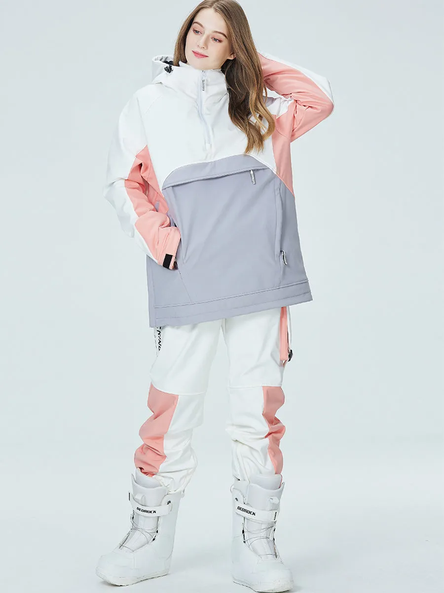 Women Insulated Anorak Jacket & Cargo Joggers Ski Suit