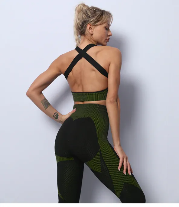 Yoga Workout Sportswear- Bra and Leggings Seamless Sports Set Women Clothes