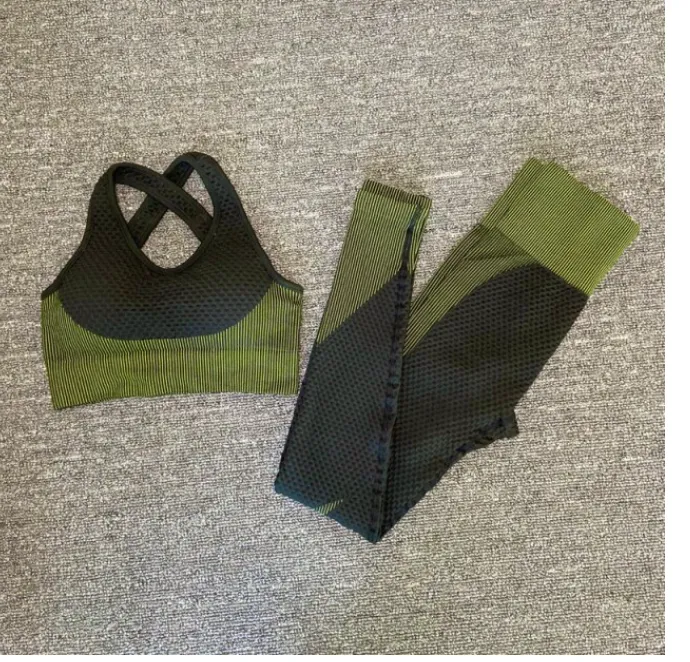 Yoga Workout Sportswear- Bra and Leggings Seamless Sports Set Women Clothes